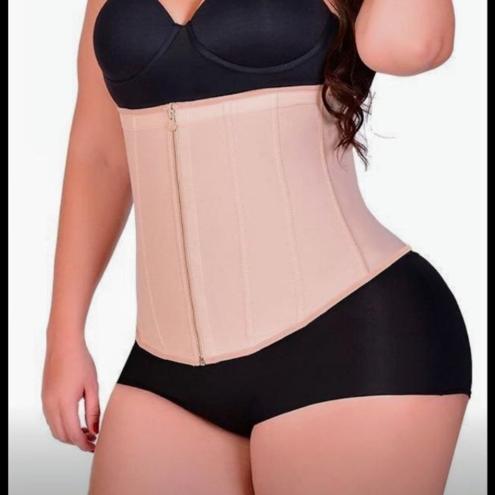 Strapless Waist Cincher with Hooks adn Zipper